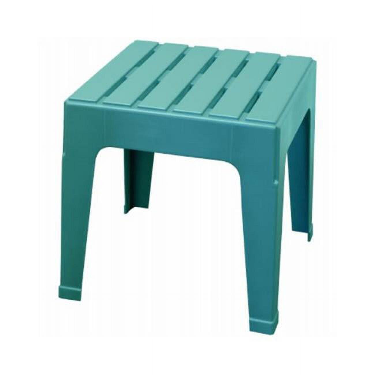 Big Easy Teal Square Resin Weather-Resistant Side Table