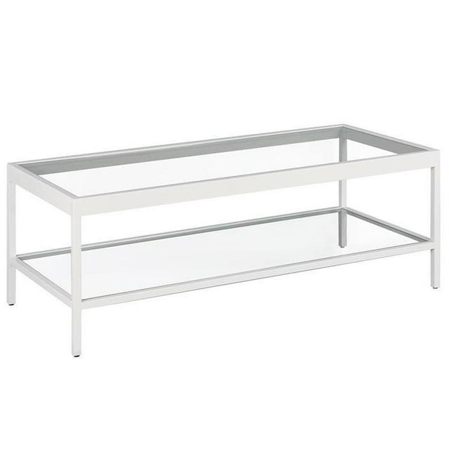 Evelyn&Zoe Alexis 45" Wide Rectangular Coffee Table, White