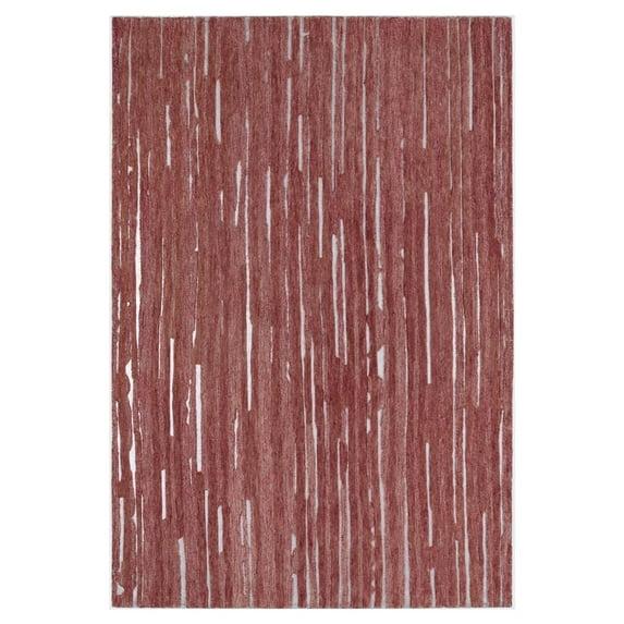 Addison Rugs Addison Dazzle Modern Hand Spun Wool and Metallic Area Rug Sangria 5'X7'6" 5' x 8'