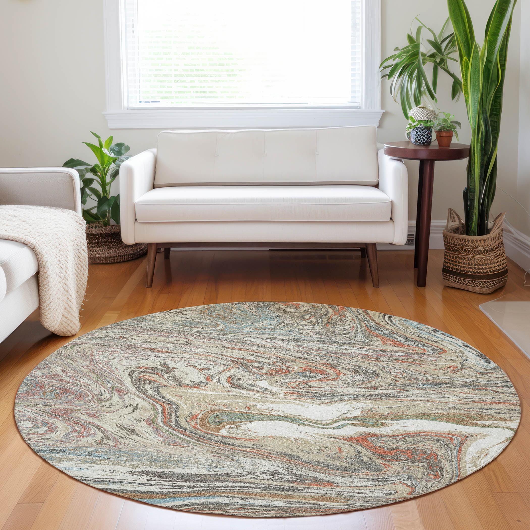 Machine Washable Indoor/Outdoor Chayden ACN1061 Beige Rug
