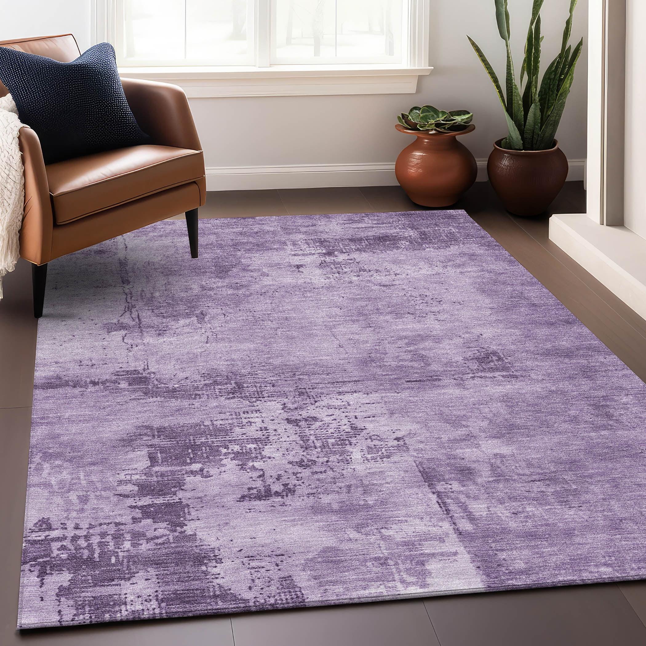 Machine Washable Indoor/Outdoor Chayden ACN1062 Lavender Rug