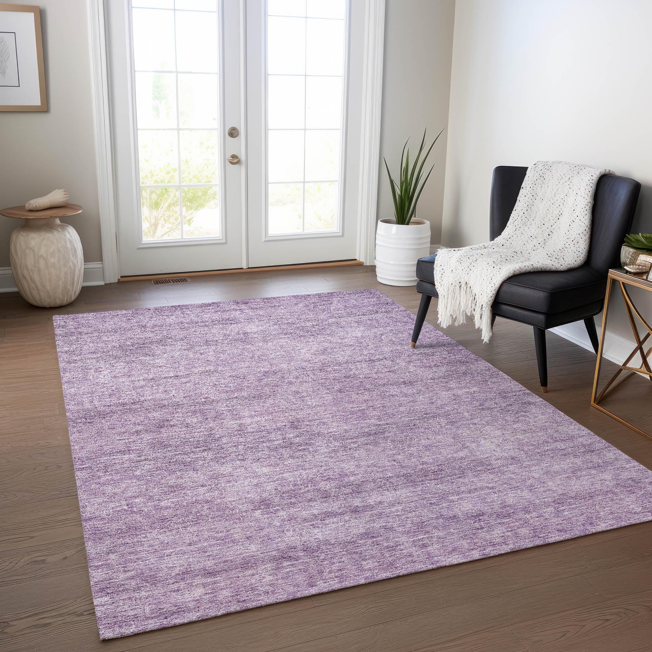 Lavender Indoor Outdoor Machine Washable Area Rug