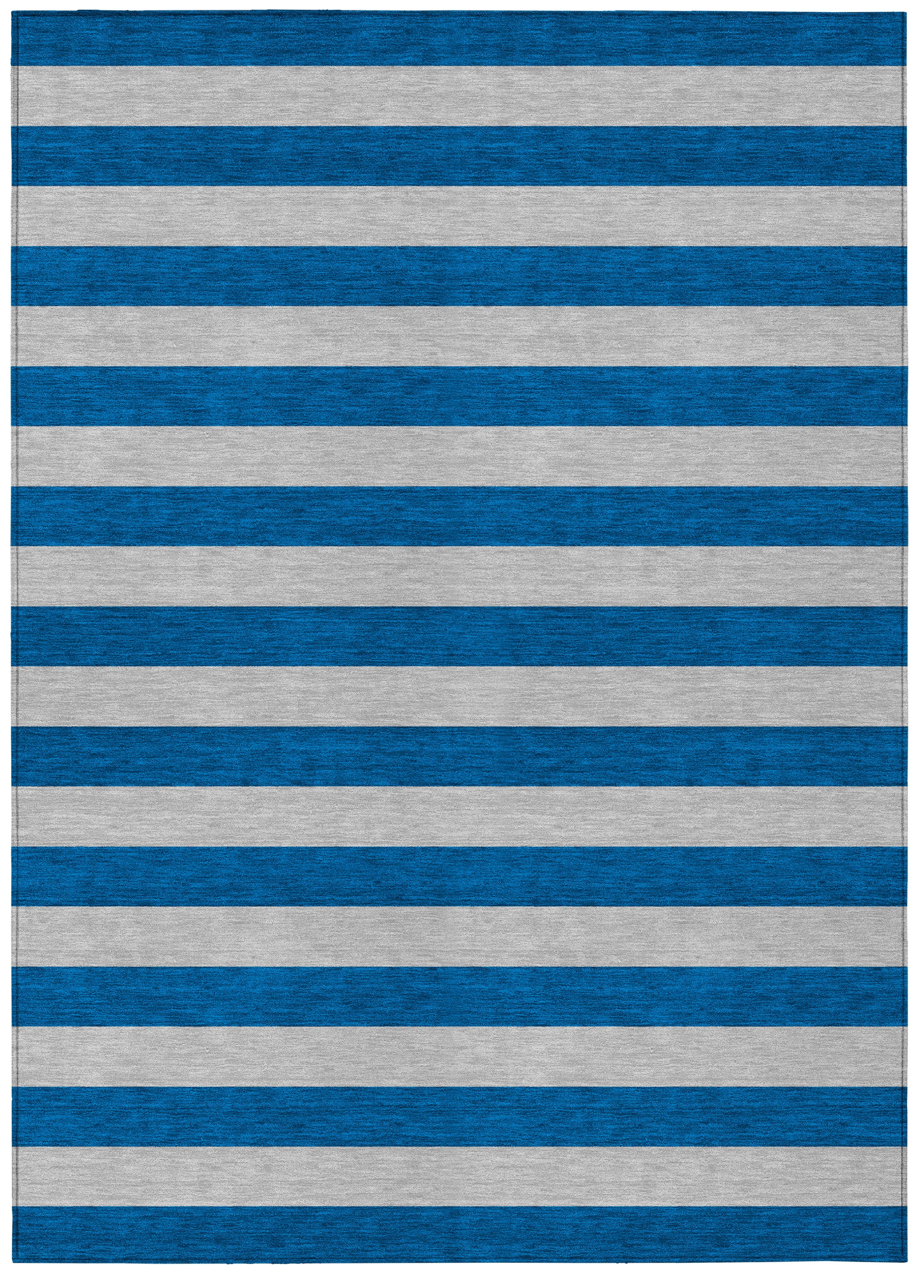 Addison Rugs Chantille Indoor/Outdoor Transitional Stripes Blue Washable Rectangle Rug, 2'6" x 3'10"