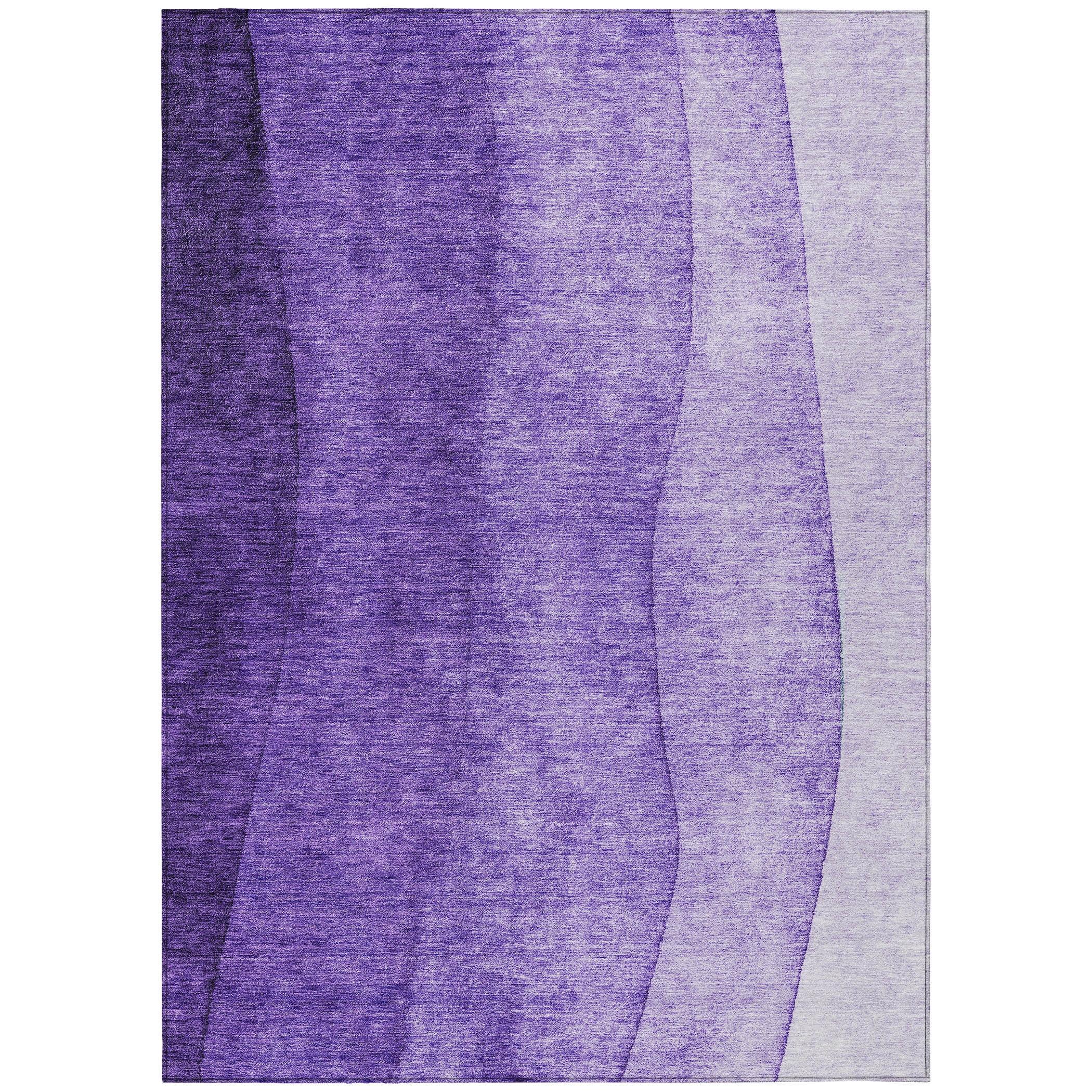 Purple Ombre 8' x 10' Synthetic Washable Area Rug