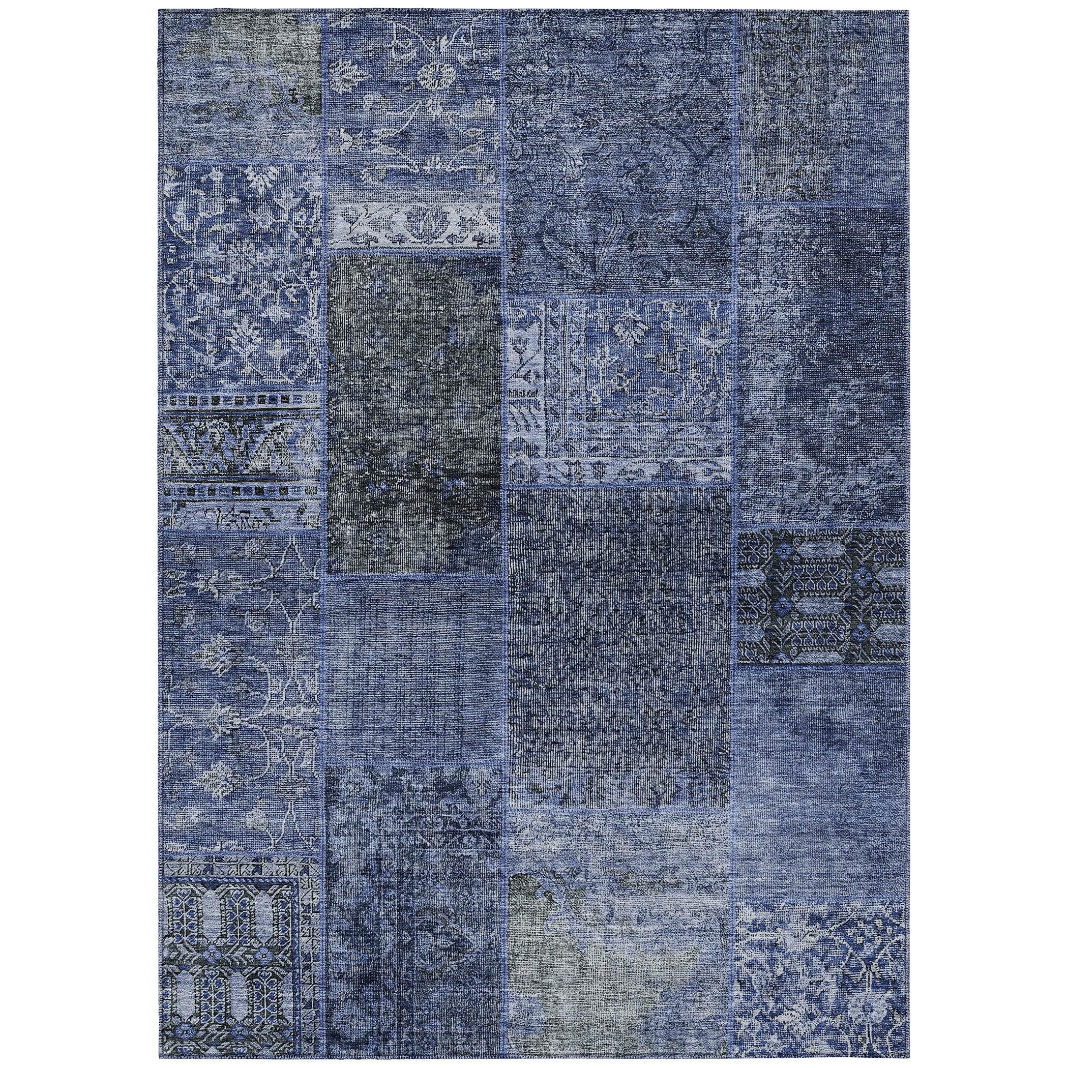 Addison Rugs Chantille ACN669 Navy 2'6" x 3'10" Indoor Outdoor Area Rug, Easy Clean, Machine Washable, Non Shedding, Bedroom, Entry, Living Room, Dining Room, Kitchen, Patio Rug