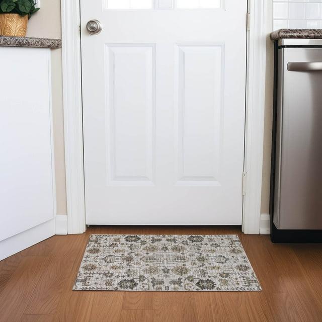 Addison Rugs Chantille Indoor/Outdoor Traditional Oriental Ivory Washable Rectangle Rug, 1'8" x 2'6"