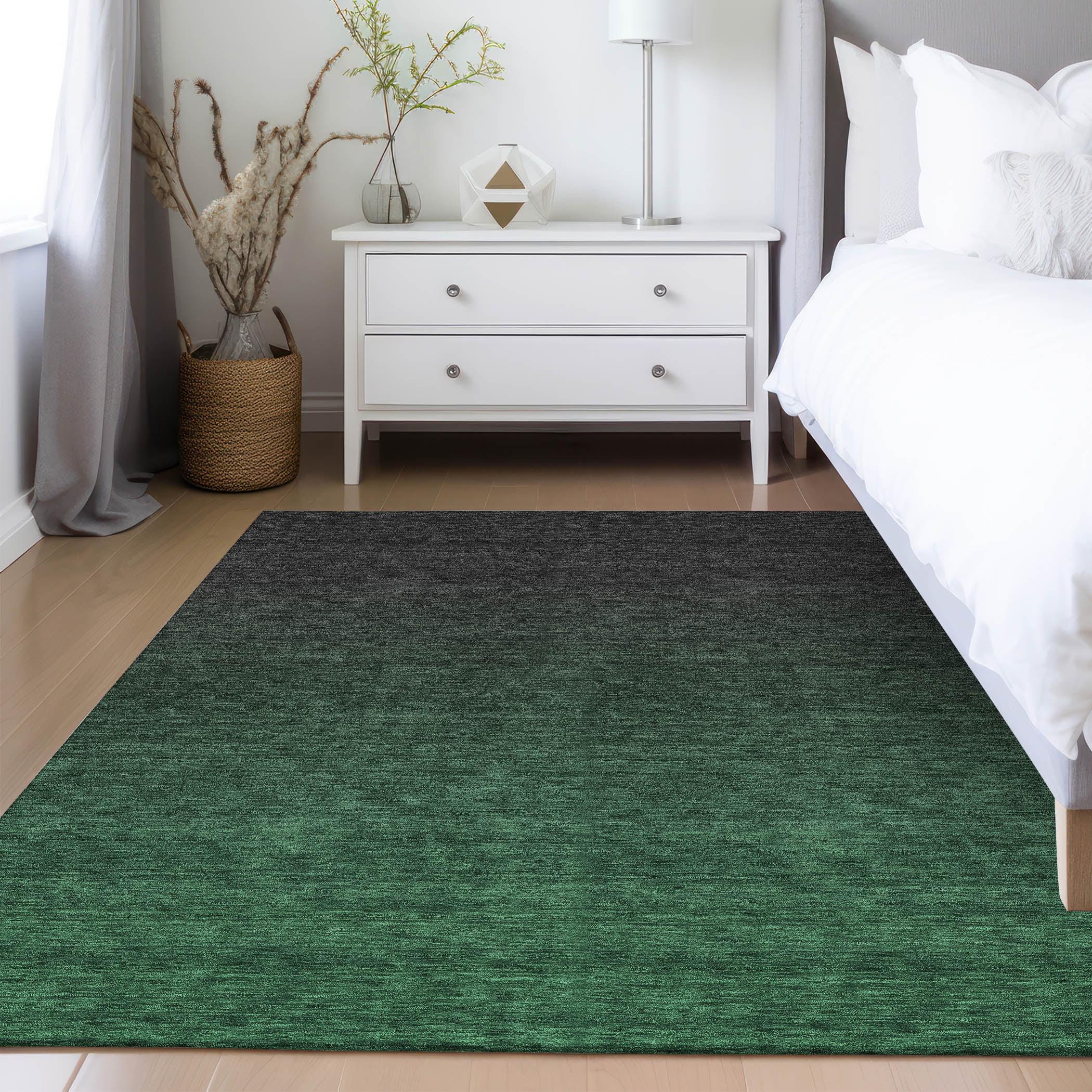 Addison Rugs Machine Washable Indoor/ Outdoor Chantille Ombre Solid Rug Emerald - 2'6" x 3'10"