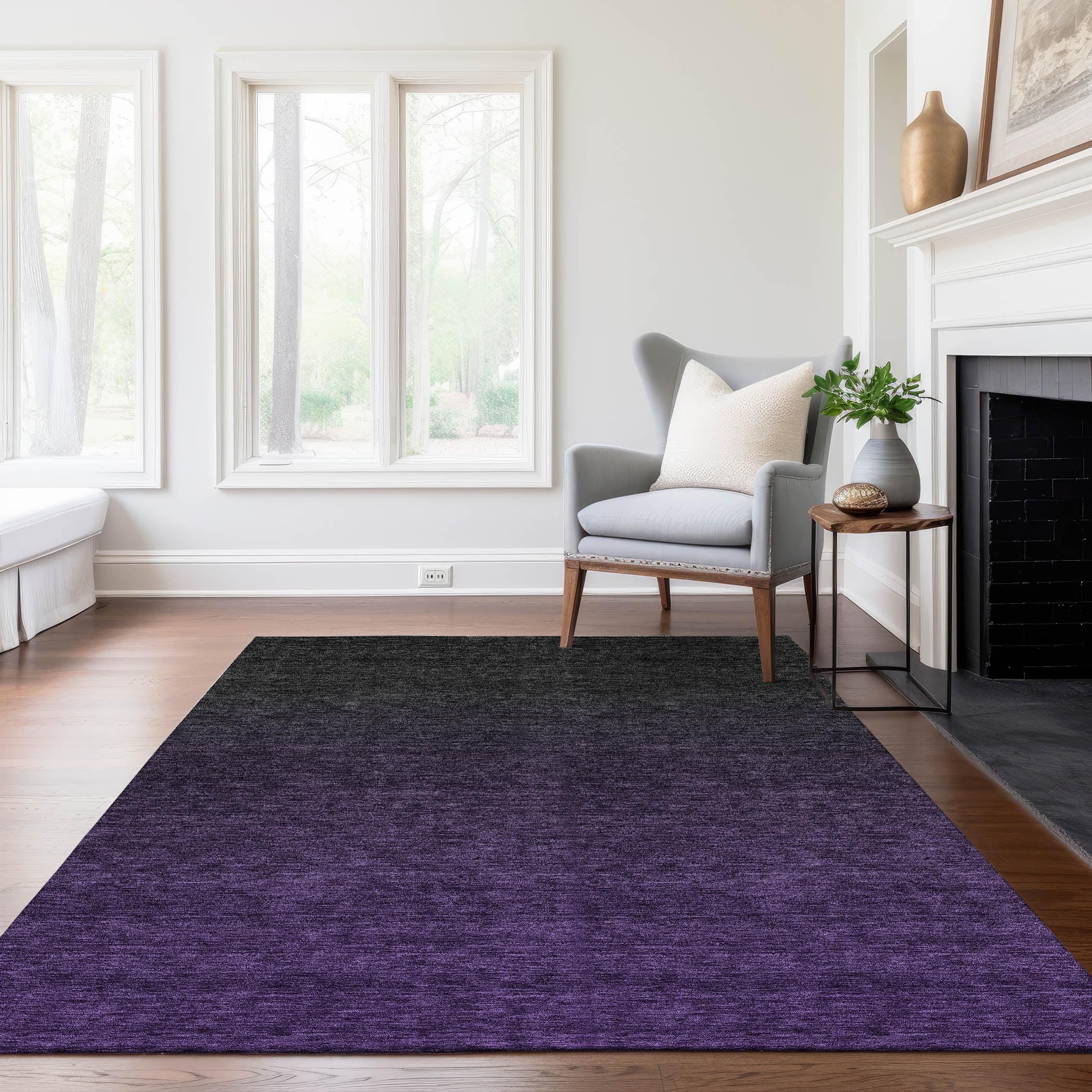 Addison Rugs Chantille ACN844 Eggplant 2'6" x 3'10" Indoor/Outdoor, Machine Washable, Easy Clean, Non Shedding, Bedroom, Living Room, Dining Room, Kitchen, Patio Rug