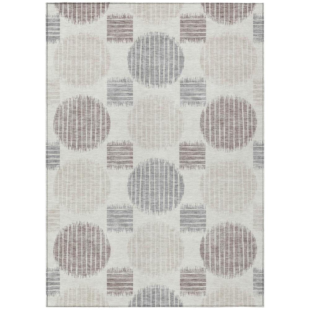 Ivory Geometric Flat Woven Indoor Outdoor Rug 2'6" x 3'10"