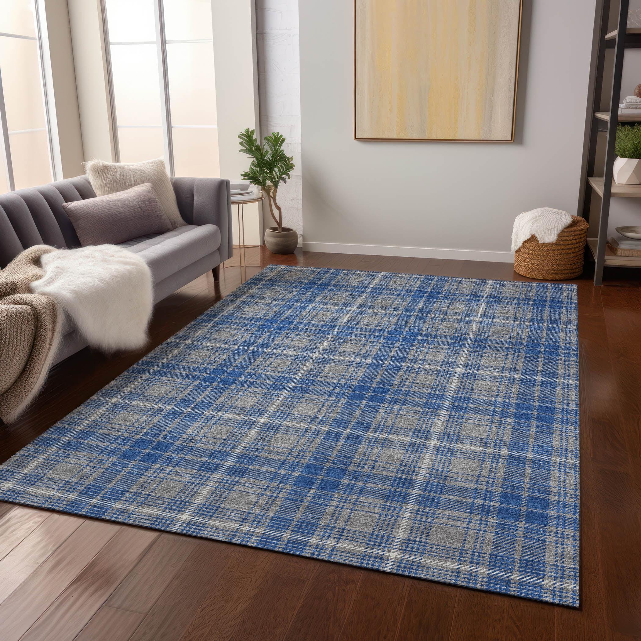 Machine Washable Indoor/Outdoor Chantille ACN993 Gray 2'3" x 7'6" Runner Rug