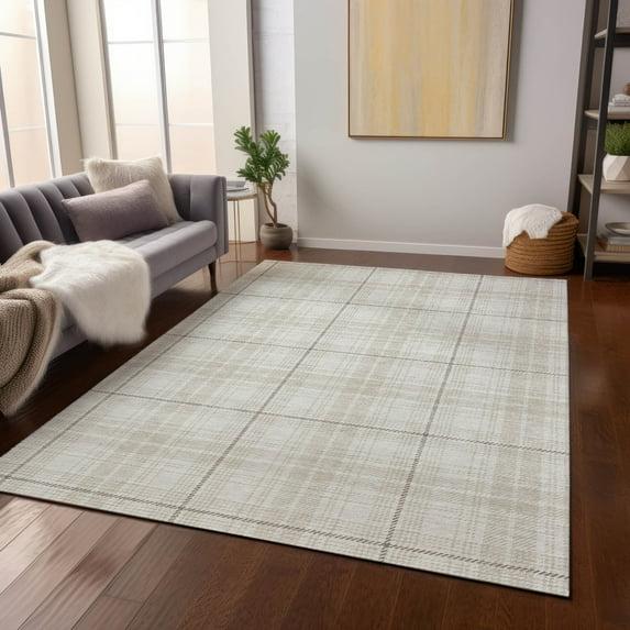 Machine Washable Indoor/Outdoor Chayden ACN993 Ivory 5' x 7'6" Rug