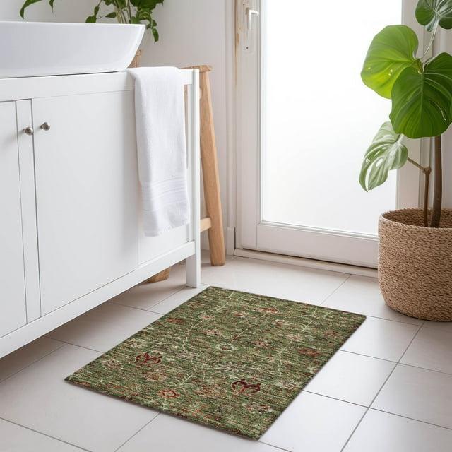 Addison Rugs Chantille Indoor/Outdoor Transitional Floral Fern Washable Rectangle Rug, 1'8" x 2'6"