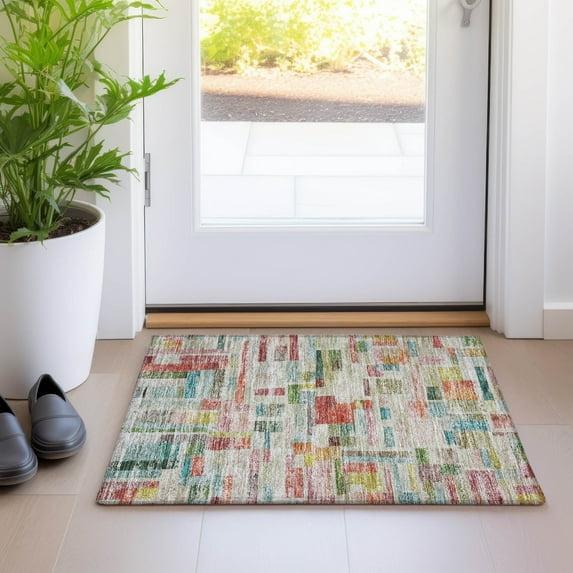 Addison Rugs Chantille Indoor/Outdoor Transitional Stripes Paprika Washable Rectangle Rug, 1'8" x 2'6"