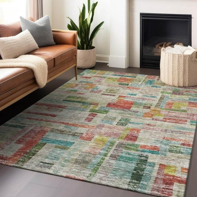 Machine Washable Indoor/Outdoor Chayden ACN1090 Paprika Rug