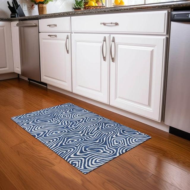 Machine Washable Indoor/Outdoor Chayden ACN1020 Gold 1'8" x 2'6" Rug