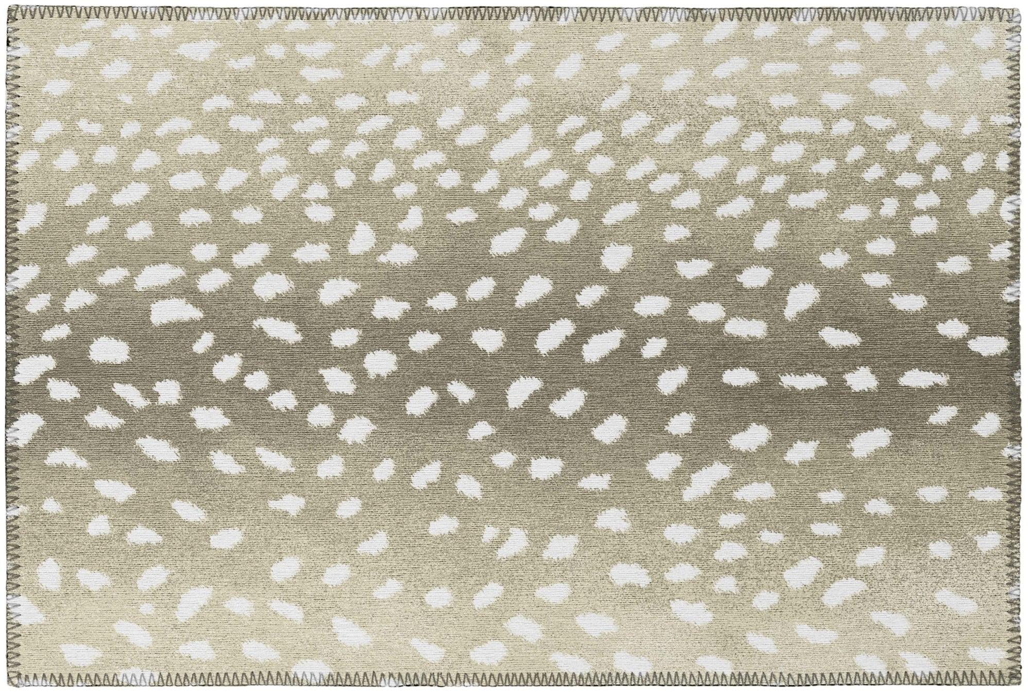 Addison Rugs Indoor/ Outdoor Addison Safari Gazelle Animal Print Washable Area Rug 1'8" x 2'6" - Fawn