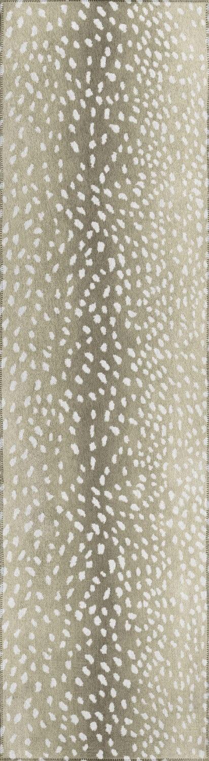 Addison Rugs Indoor/ Outdoor Addison Safari Gazelle Animal Print Washable Area Rug 2'3" x 7'6" - Fawn