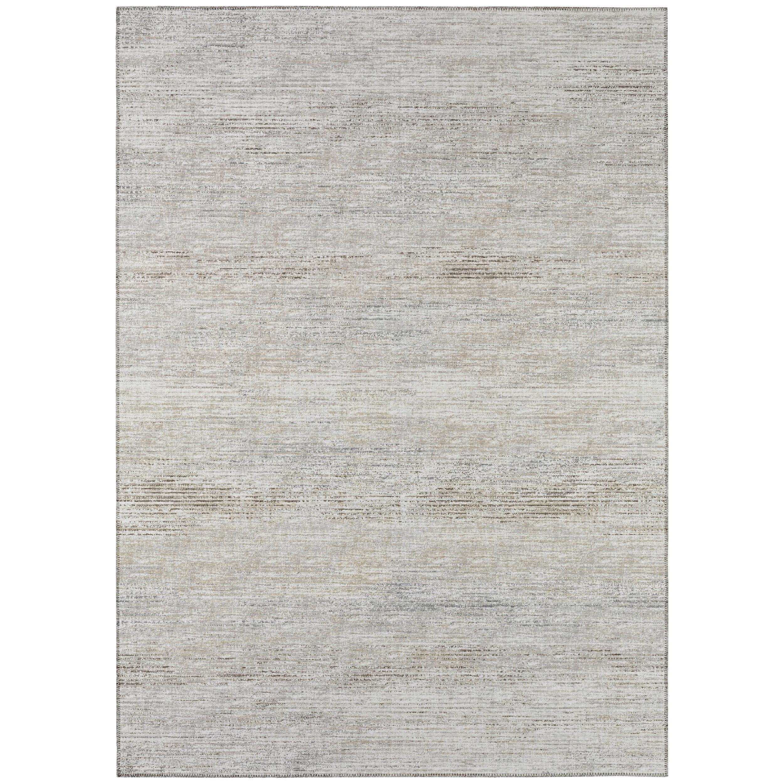 Addison Rugs Indoor/ Outdoor Marston Dynamic Transitional Striped Washable Area Rug 10' x 14' - Beige
