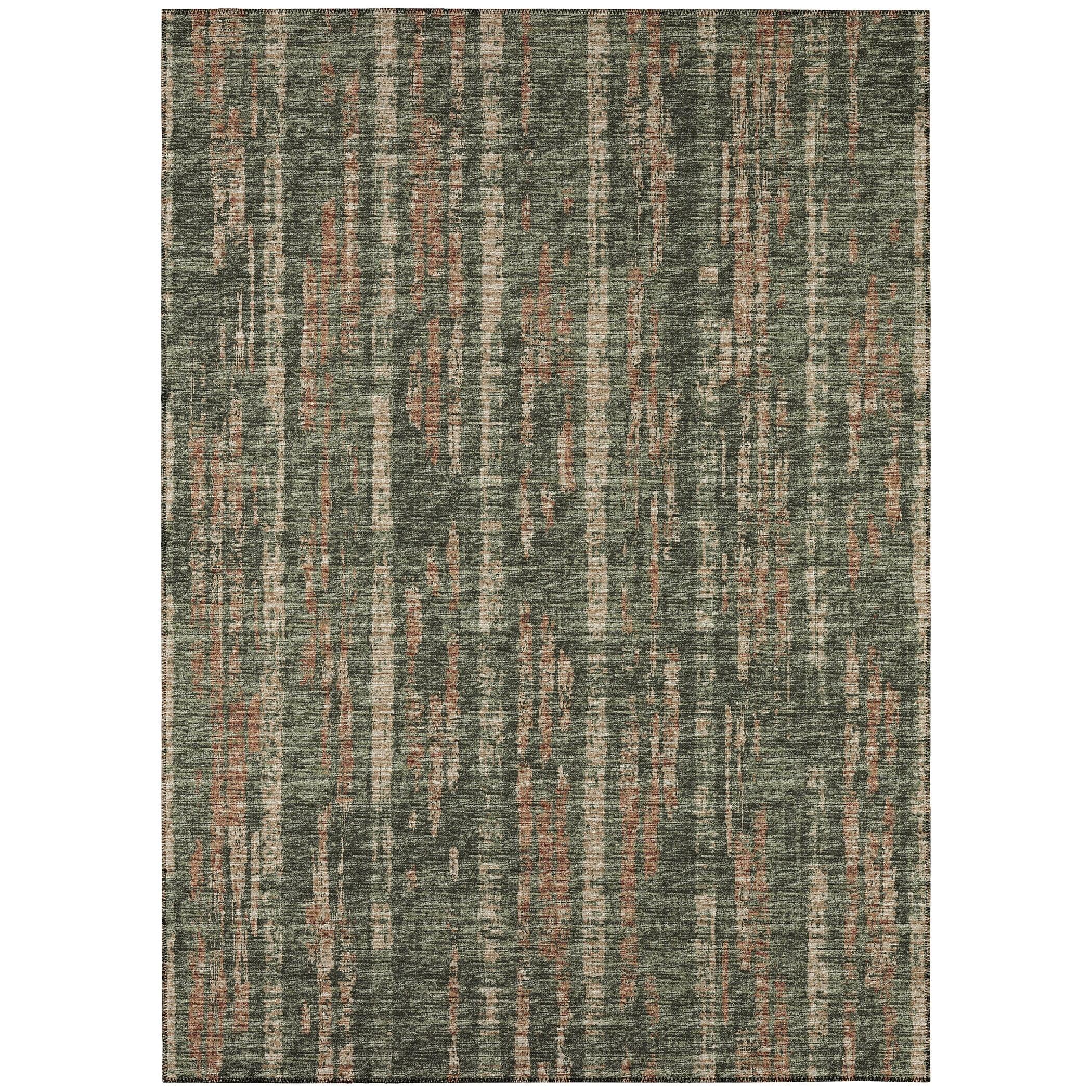 Addison Rugs Indoor/Outdoor Rylee Modern Stripes Washable Rug 8' x 10' - Green
