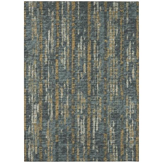Addison Rugs Indoor/Outdoor Rylee Modern Stripes Washable Rug 9' x 12' - Granite