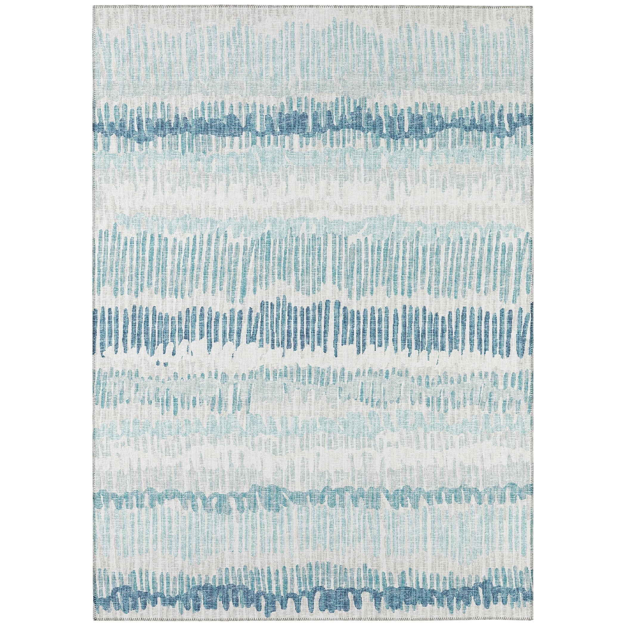 Addison Rugs Indoor/Outdoor Rylee Sketches Washable Rug New. Blue - 9' x 12'