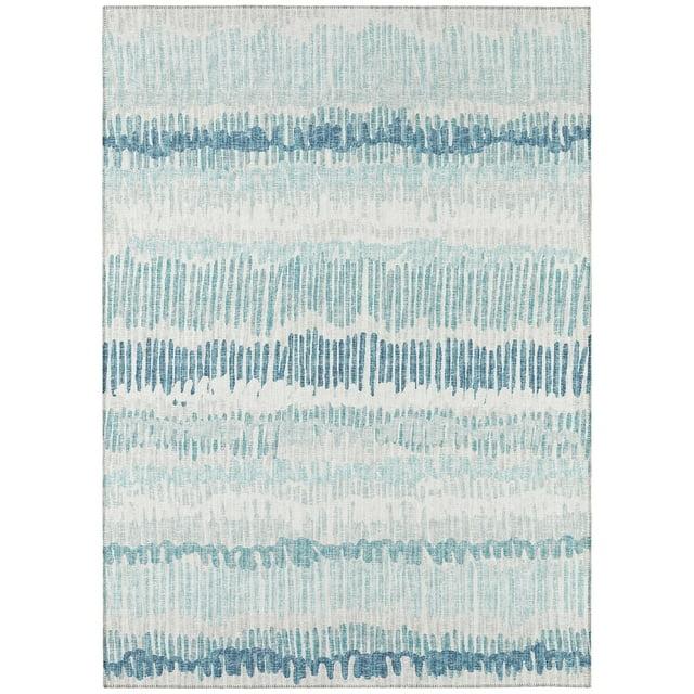 Addison Rugs Indoor/Outdoor Rylee Sketches Washable Rug New. Blue - 9' x 12'