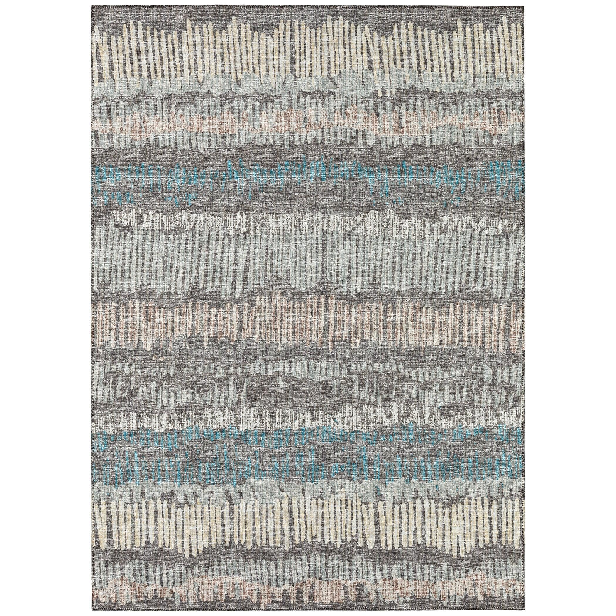 Addison Rugs Indoor/Outdoor Rylee Sketches Washable Rug New. Gray - 10' x 14'
