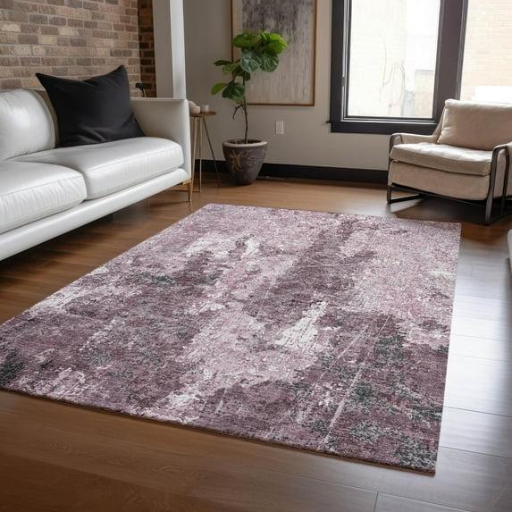 Machine Washable Indoor/Outdoor Chantille ACN1392 Pink Rug