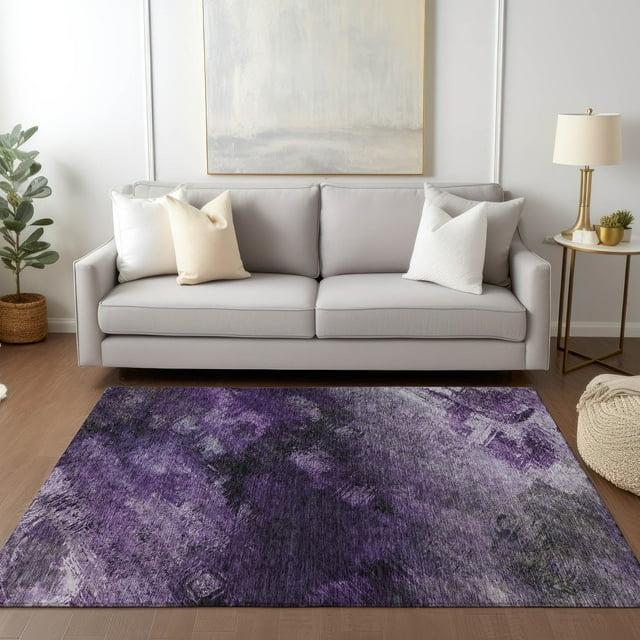 Addison Rugs Chantille Indoor/Outdoor Transitional Modern Purple Washable Rectangle Rug, 3' x 5'