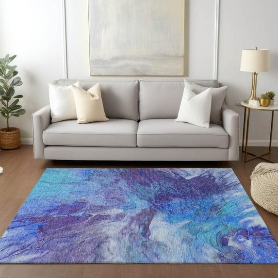 Addison Rugs Chantille Indoor/Outdoor Transitional Modern Blue Washable Rectangle Rug, 3' x 5'