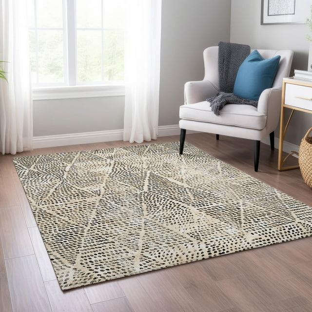 Addison Rugs Chantille Indoor/Outdoor Transitional Diamond Beige Washable Rectangle Rug, 10' x 14'