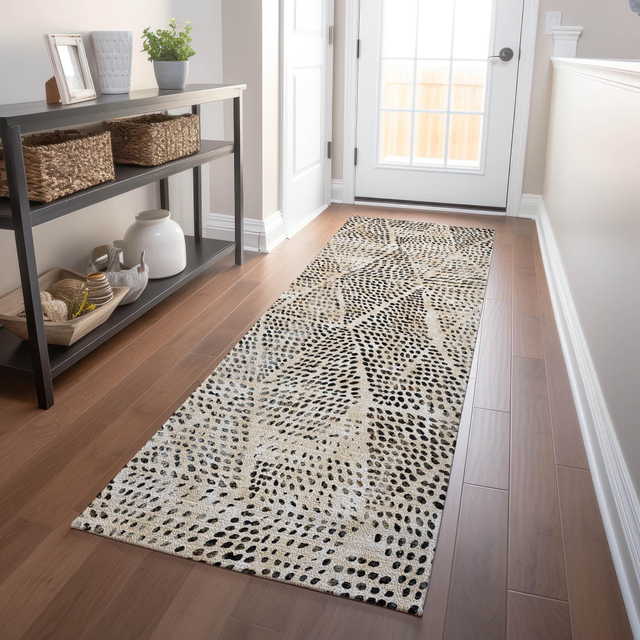 Addison Rugs Chantille Indoor/Outdoor Transitional Diamond Beige Washable Runner Rug, 2'3" x 7'6"
