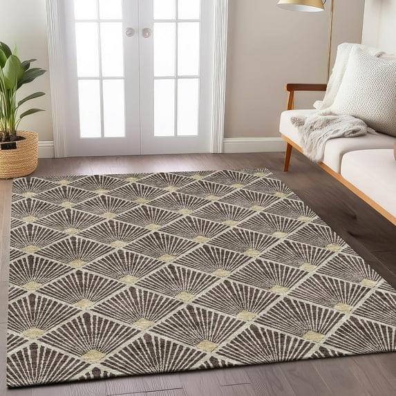 Addison Rugs Chantille Indoor/Outdoor Transitional Diamonds Fudge Washable Rectangle Rug, 2'6" x 3'10"
