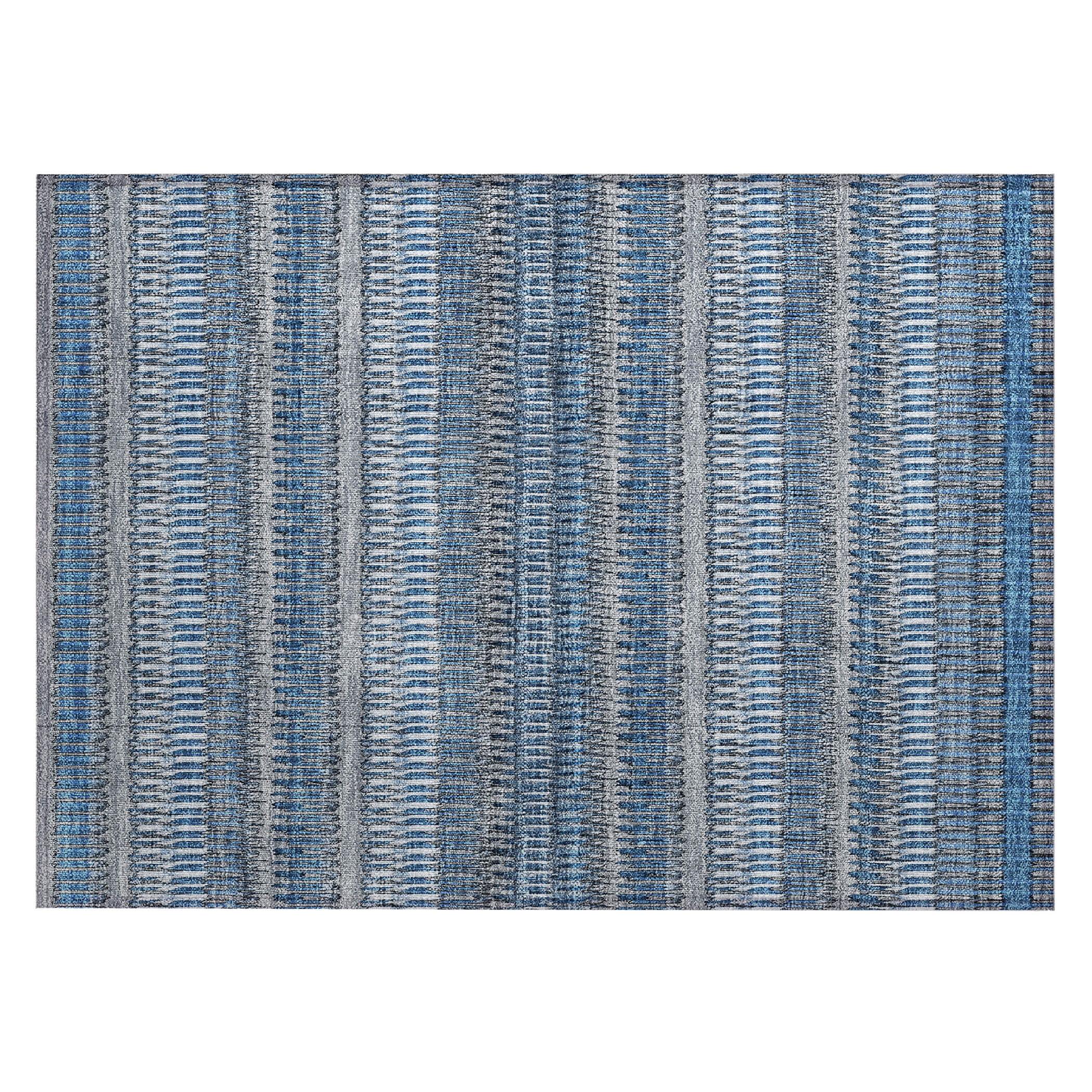 Addison Rugs Machine Washable Indoor/ Outdoor Chantille Moroccan Boho Rug Blue - 1'8" x 2'6"
