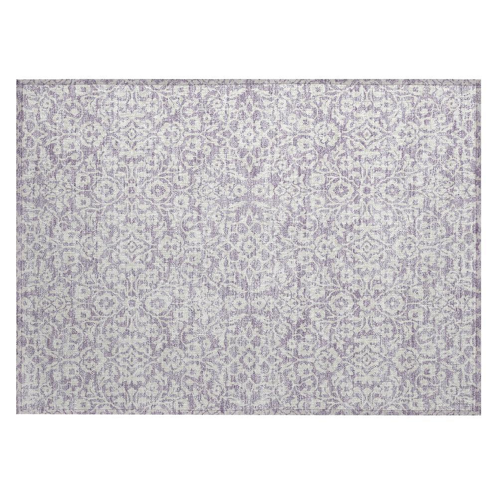 Addison Rugs Chantille Indoor/Outdoor Traditional Damask Lavender Washable Rectangle Rug, 1'8" x 2'6"