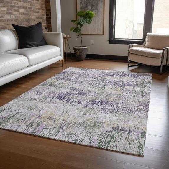 Machine Washable Indoor/Outdoor Chantille ACN1379 Lavender Rug