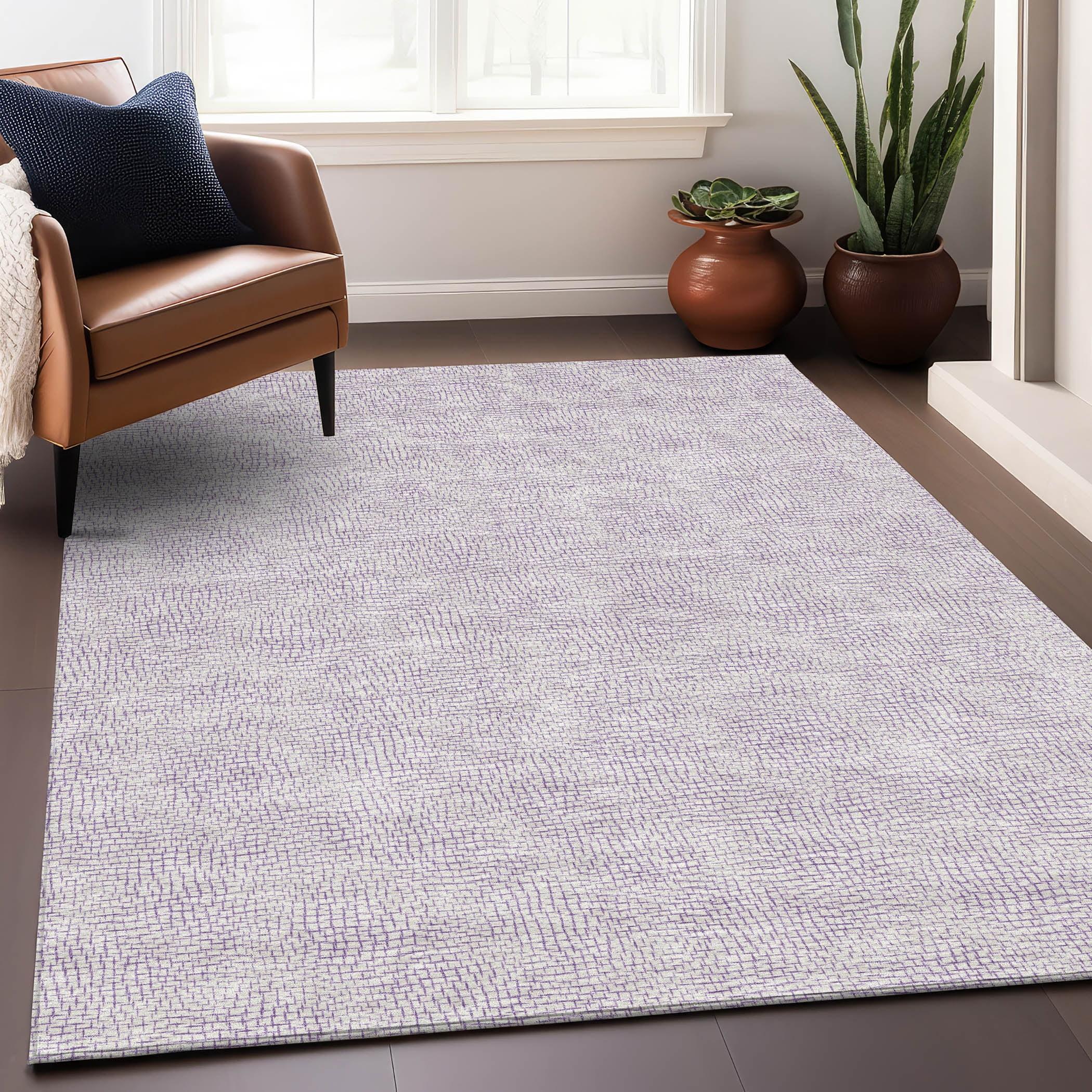 Machine Washable Indoor/Outdoor Chayden ACN1058 Lavender Rug