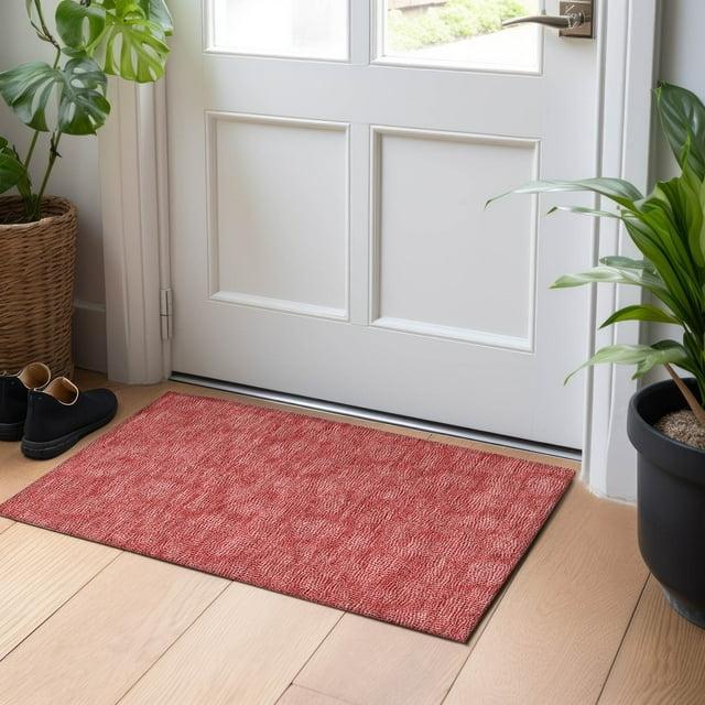 Addison Rugs Chantille Indoor/Outdoor Transitional Geometric Red Washable Rectangle Rug, 1'8" x 2'6"