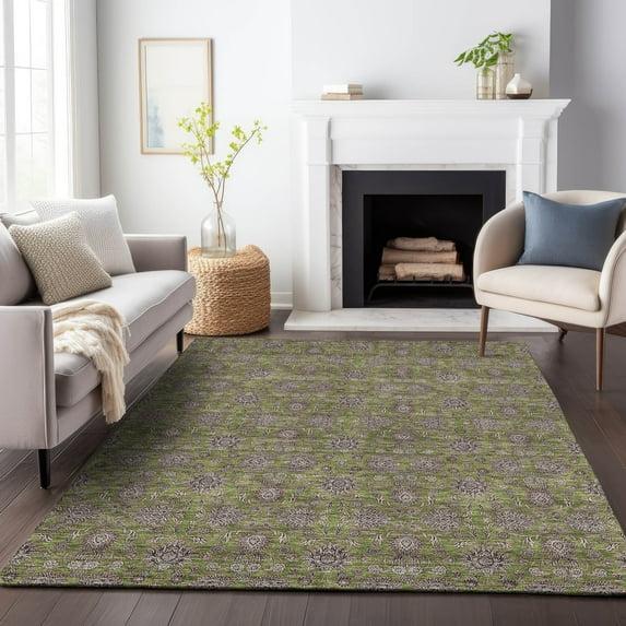 Premium Machine Washable Mayfield Olive Rug