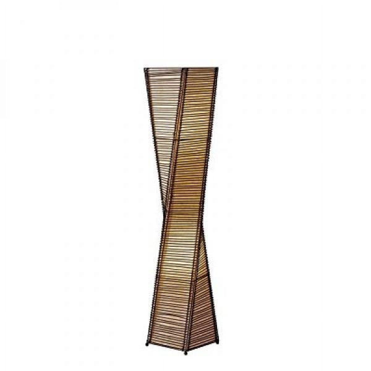 Stix Floor Lantern Black - Adesso: Twisting Cane Stick Design, ETL Listed, No Assembly Required