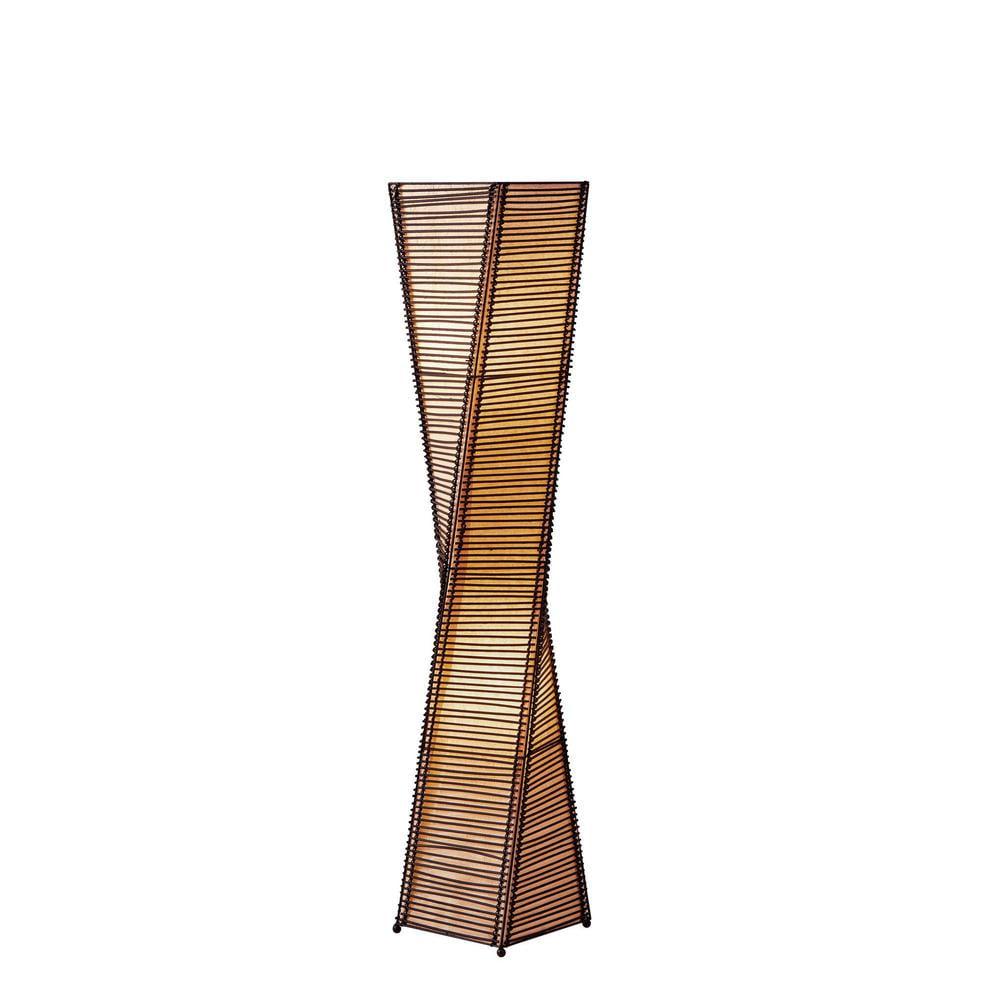 Stix Floor Lantern Black - Adesso: Twisting Cane Stick Design, ETL Listed, No Assembly Required