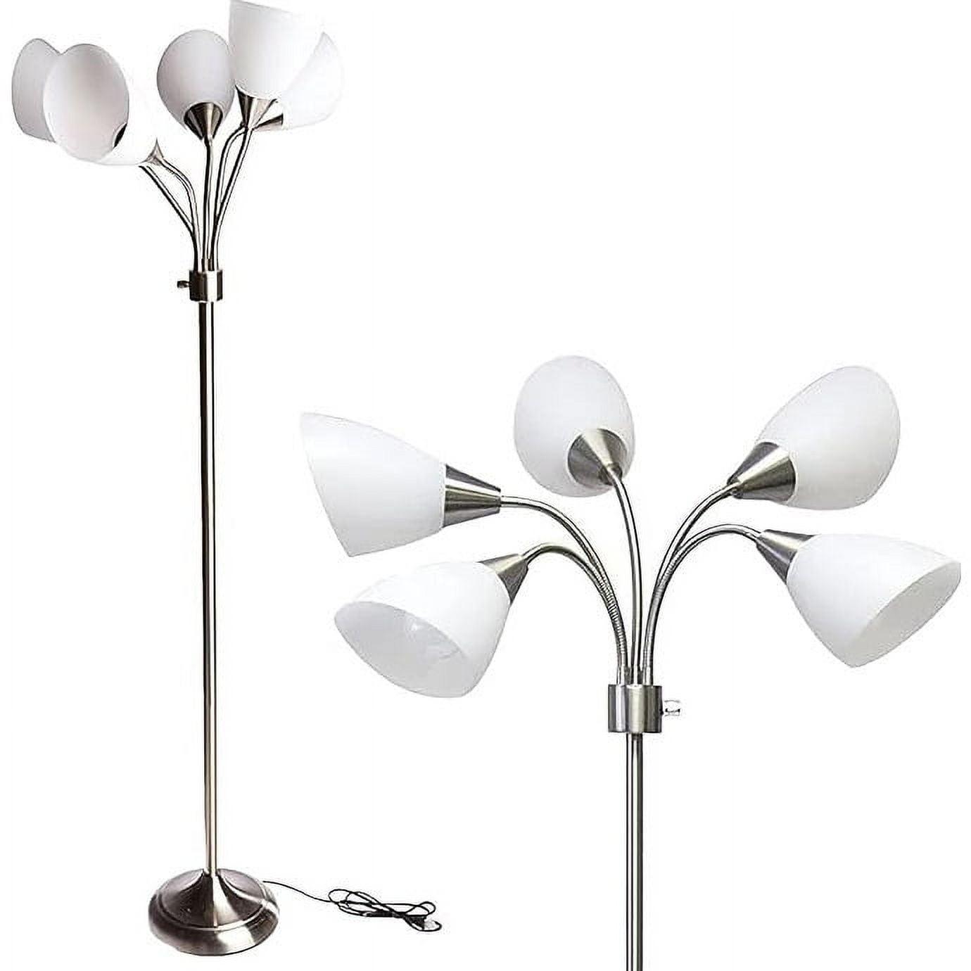 Adjustable Multi-Head White Frosted Floor Lamp