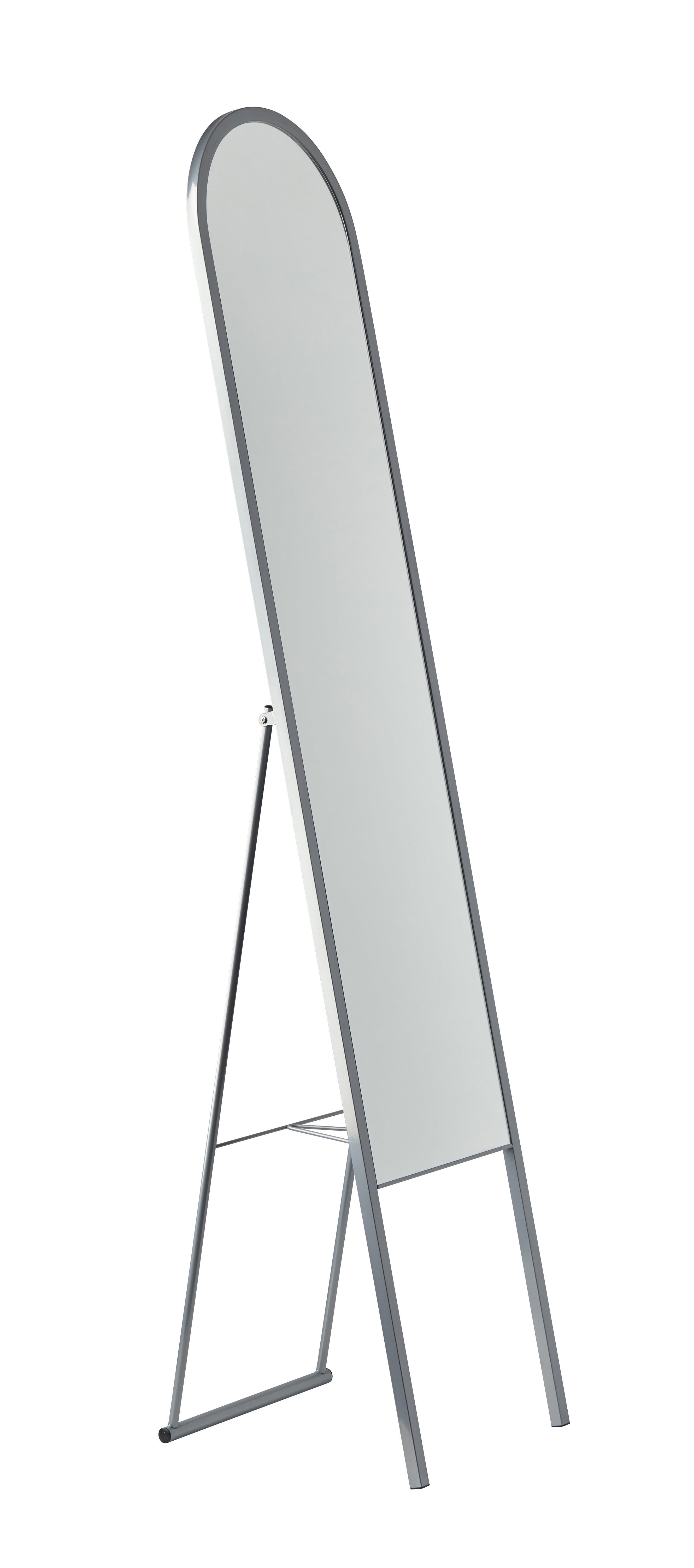 Elegant Silver Full-Length Freestanding Rectangular Mirror