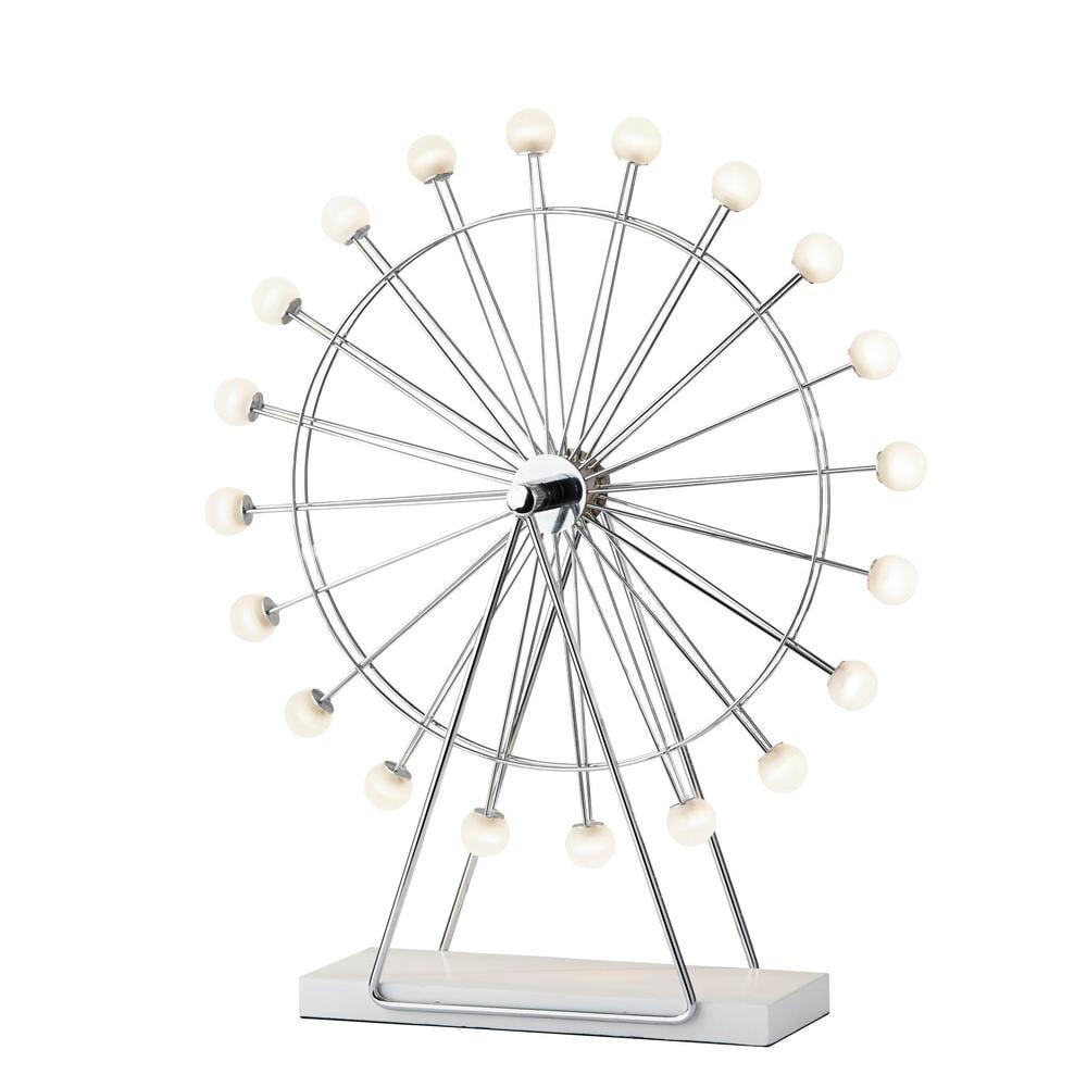 Large Coney Ferris Wheel Table Lamp: Acrylic Shades, No Assembly Includes LED Bulb - Adesso