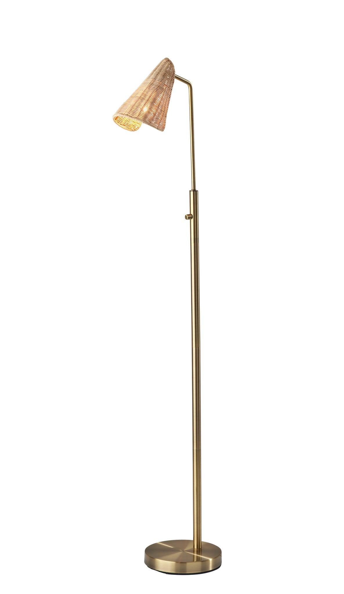 Cove Floor Lamp Antique Brass - Adesso