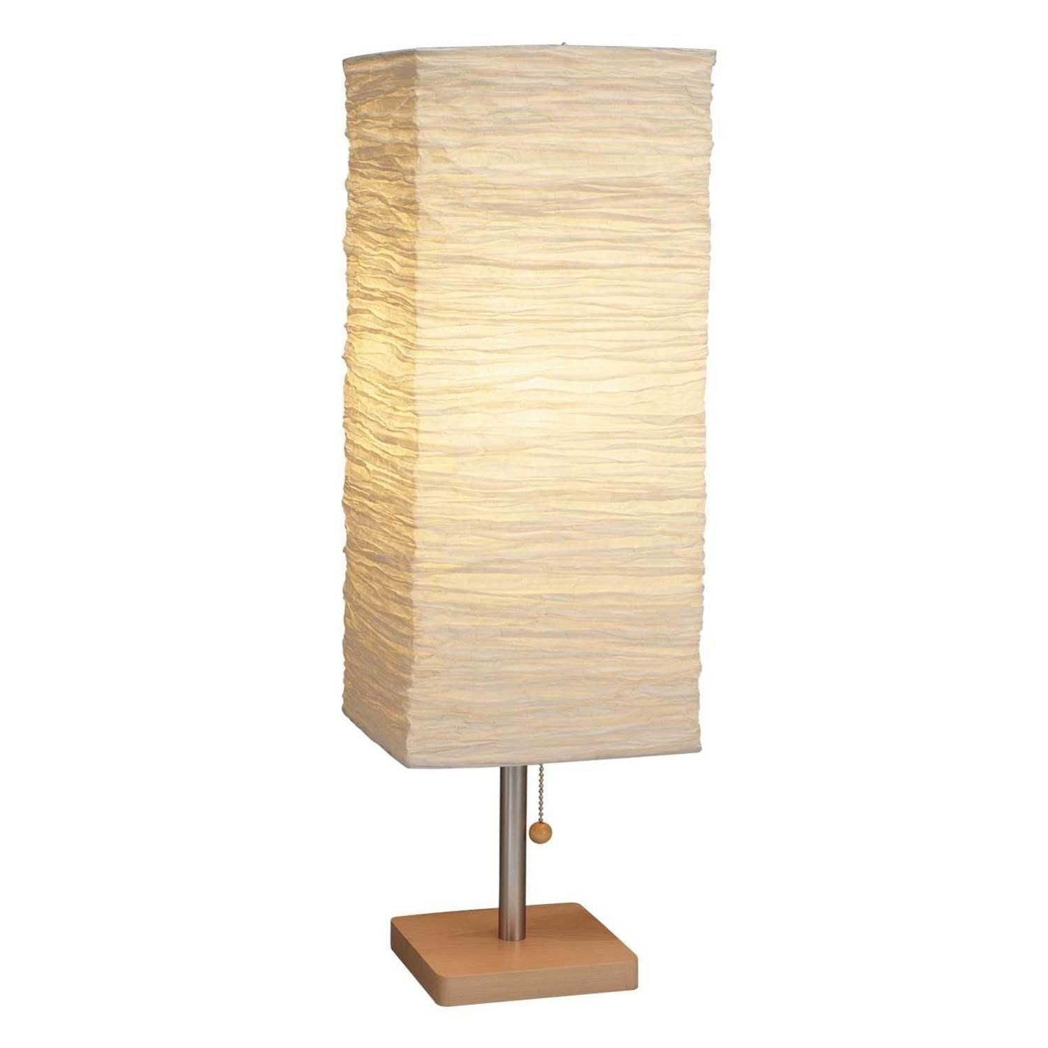 Dune Table Lamp Natural - Adesso: Modern Lighting, ETL Listed, Pull Chain, Wood & Metal