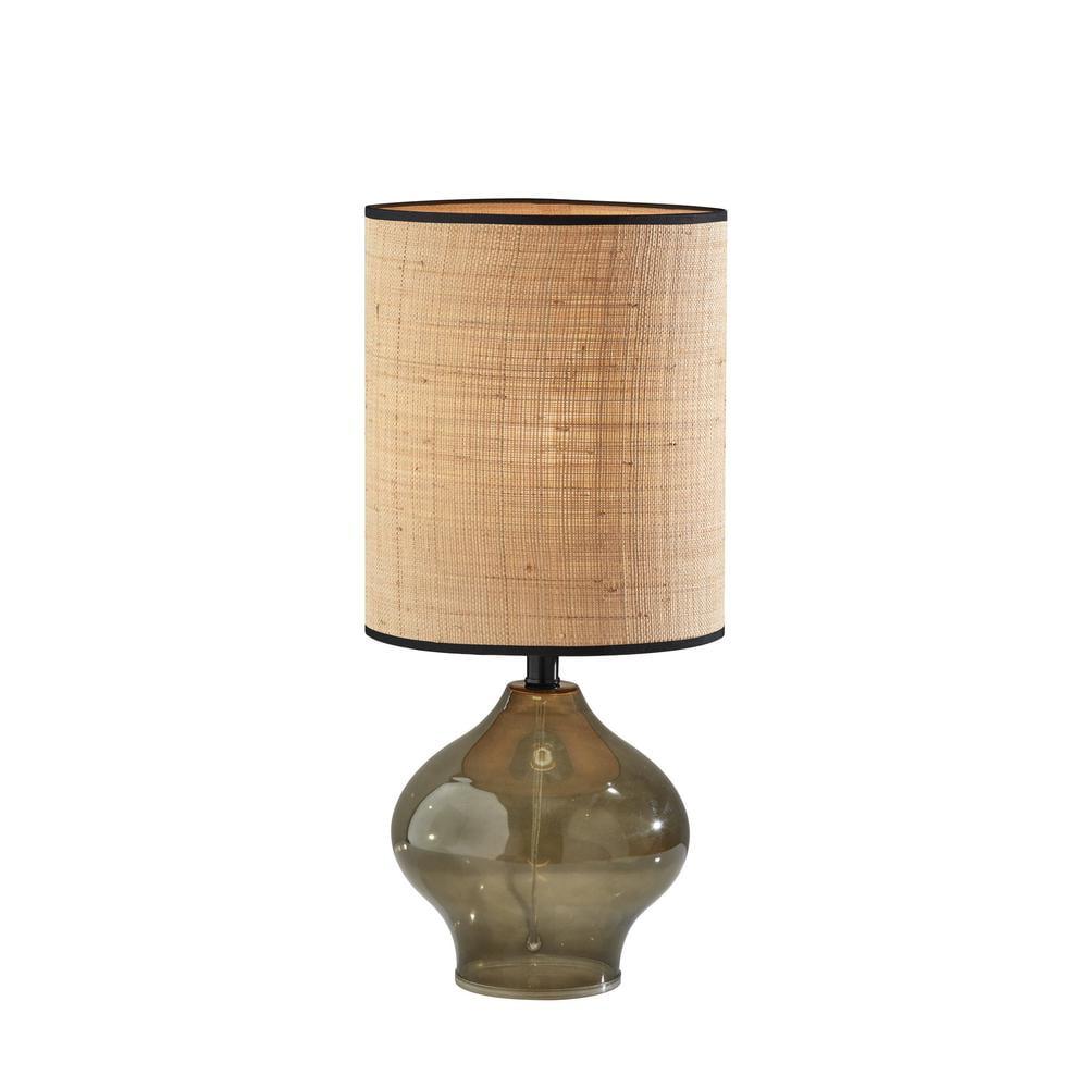 Emma Table Lamp Black - Adesso: Coastal Boho Style, Rattan Shade, ETL Listed