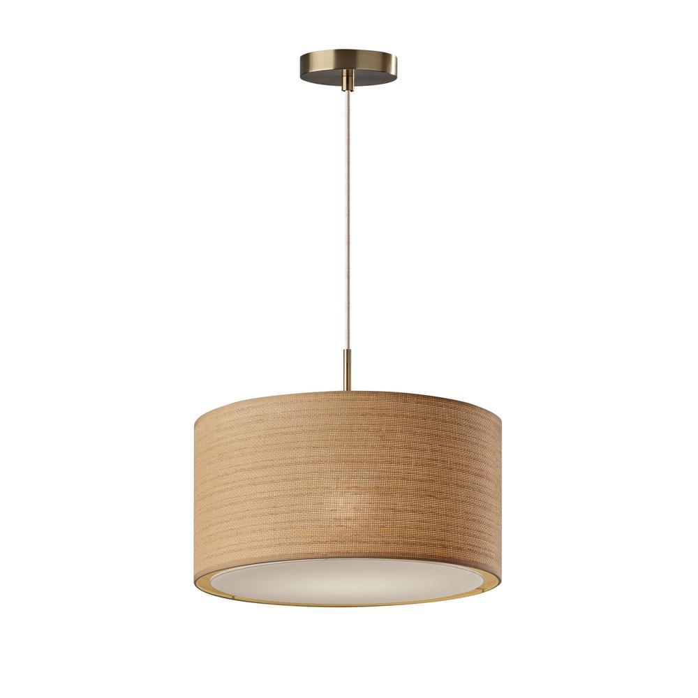 Harvest Large Pendant Antique Brass - Adesso: ETL Listed, Bohemian Rustic Style, Metal Body, No Assembly Required