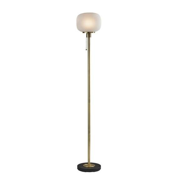 Nausica Ribbed Glass Floor Lamp (58")