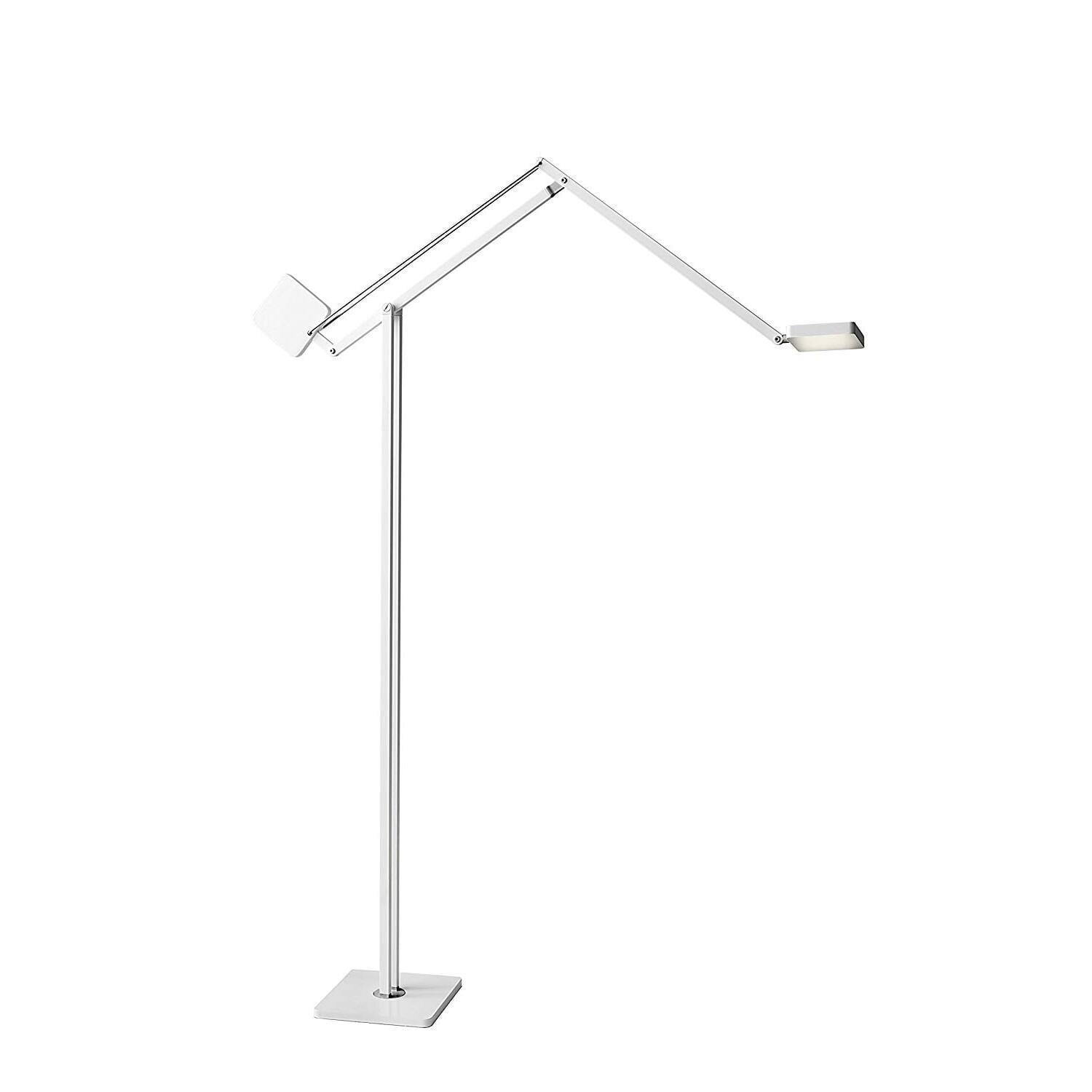 Matte White Adjustable LED Task Floor Lamp